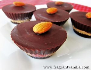 Strawberry Almond Butter Chocolate Cups 3