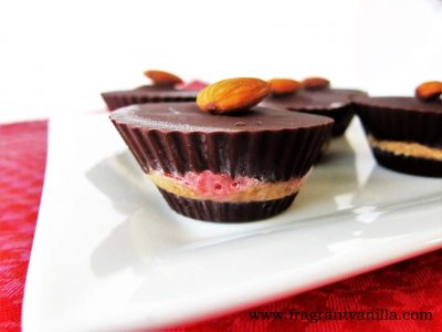 Strawberry Almond Butter Chocolate Cups 4