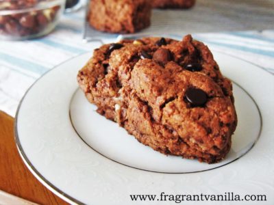 Vegan Chocolate Hazelnut Scones