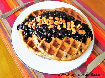 Blueberry Almond Waffles 4