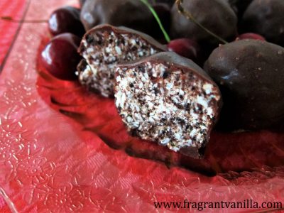 Chocolate Covered Cherry Macaroons