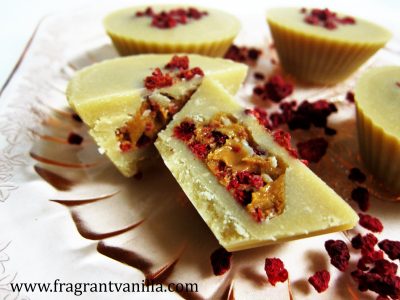 White Chocolate PB Raspberry Cups