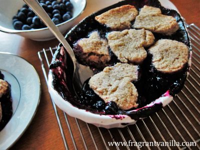 Blueberry Maple Cobbler with Pecan Biscuits 1