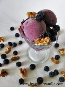 Blueberry Walnut Lavender Ice Cream