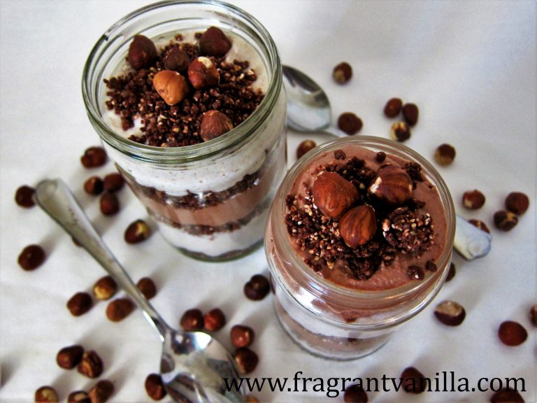 Vegan Hazelnut Cookies and Cream Parfait Fragrant Vanilla Cake