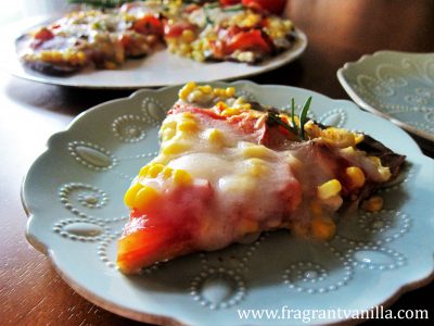Vegan Roasted Tomato and Sweet Corn Pizza