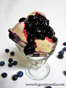 Vegan Vanilla Cheesecake Ice Cream with Blueberry Jam Swirl 4