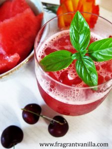 Watermelon Cherry Basil Cooler 1