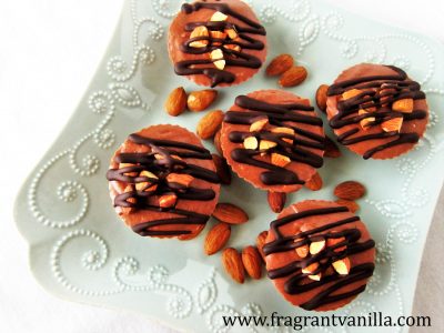 mini chocolate almond cheesecakes 2