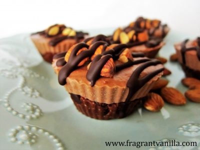 mini chocolate almond cheesecakes 3