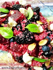 Berries and Beets Quinoa Salad with Chevre 1