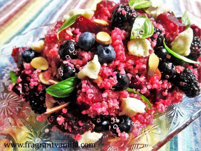 Berries and Beets Quinoa Salad with Chevre 2