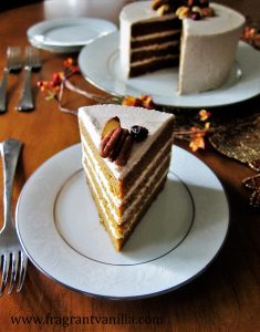 Pumpkin Spice Cake with Cinnamon Cream Cheese Frosting 2