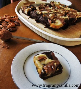 vegan-caramel-pecan-cheesecake-brownies