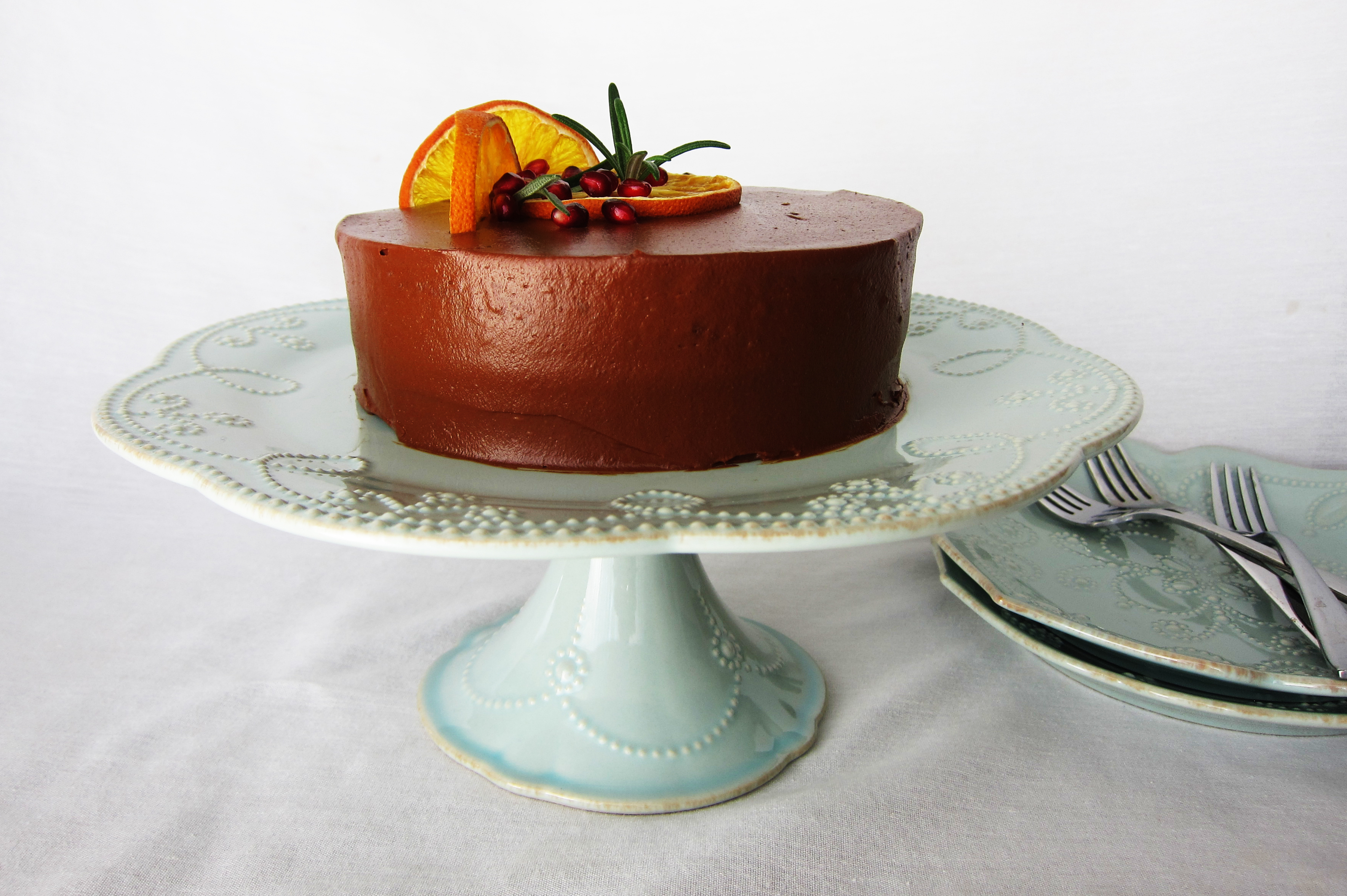 Vegan Dark Chocolate Orange Cake