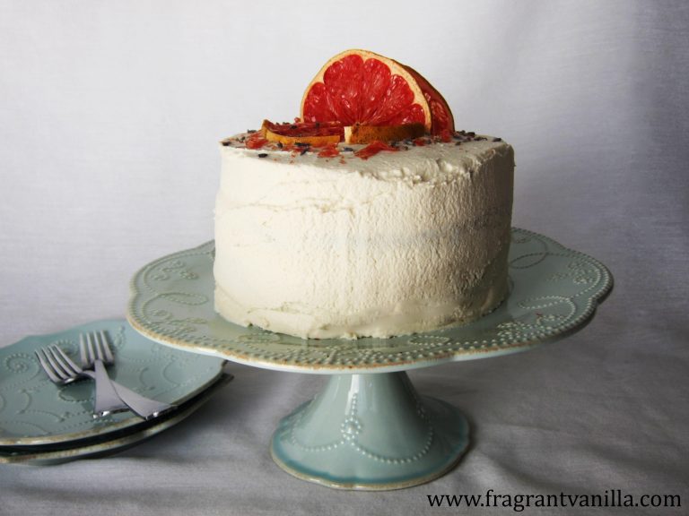 Vegan White Chocolate Grapefruit Cake Fragrant Vanilla Cake