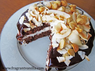 Chocolate Macadamia Coconut Cake