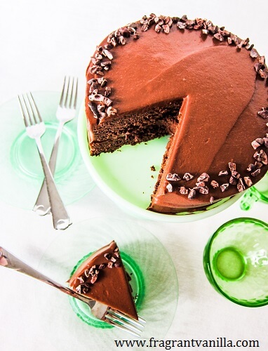 Vegan Dark Chocolate Stout Cake