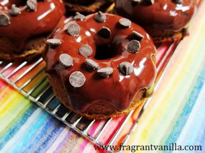 Peanut Butter Banana Chocolate Chip Doughnuts 1