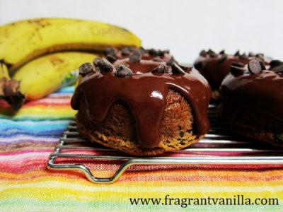 Peanut Butter Banana Chocolate Chip Doughnuts 2