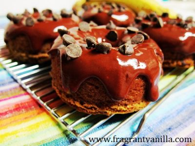 Peanut Butter Banana Chocolate Chip Doughnuts 3