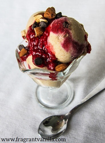 Vegan Toasted Almond Raspberry Ripple Chocolate Chip Ice Cream ...