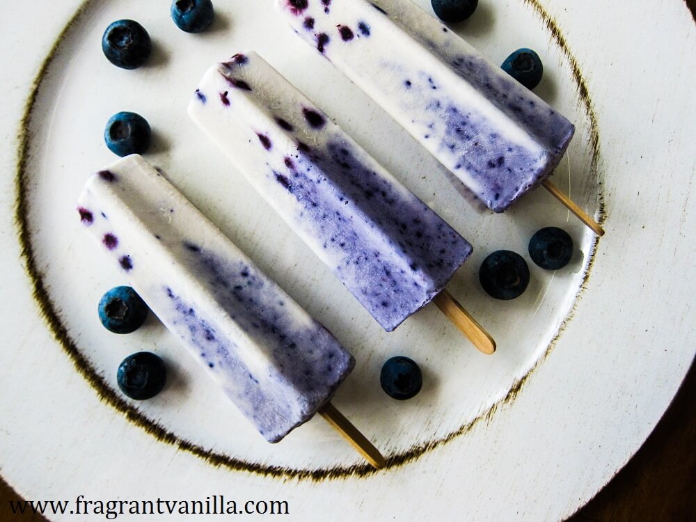Vegan Blueberry Cheesecake Popsicles