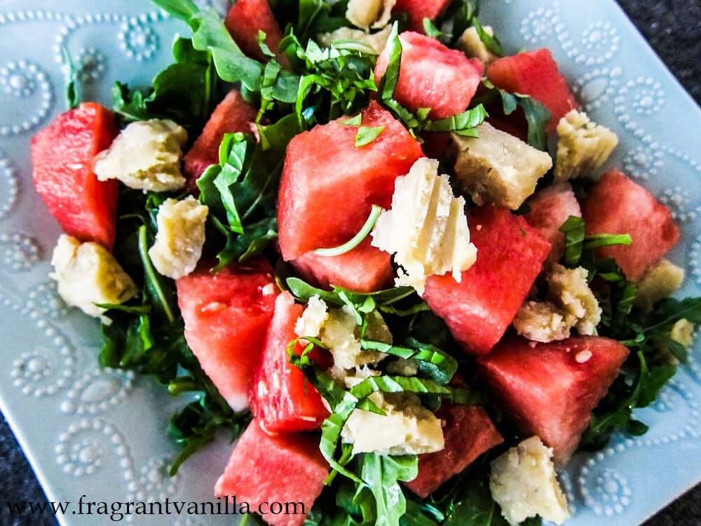 Summer Watermelon and “Chevre” Salad