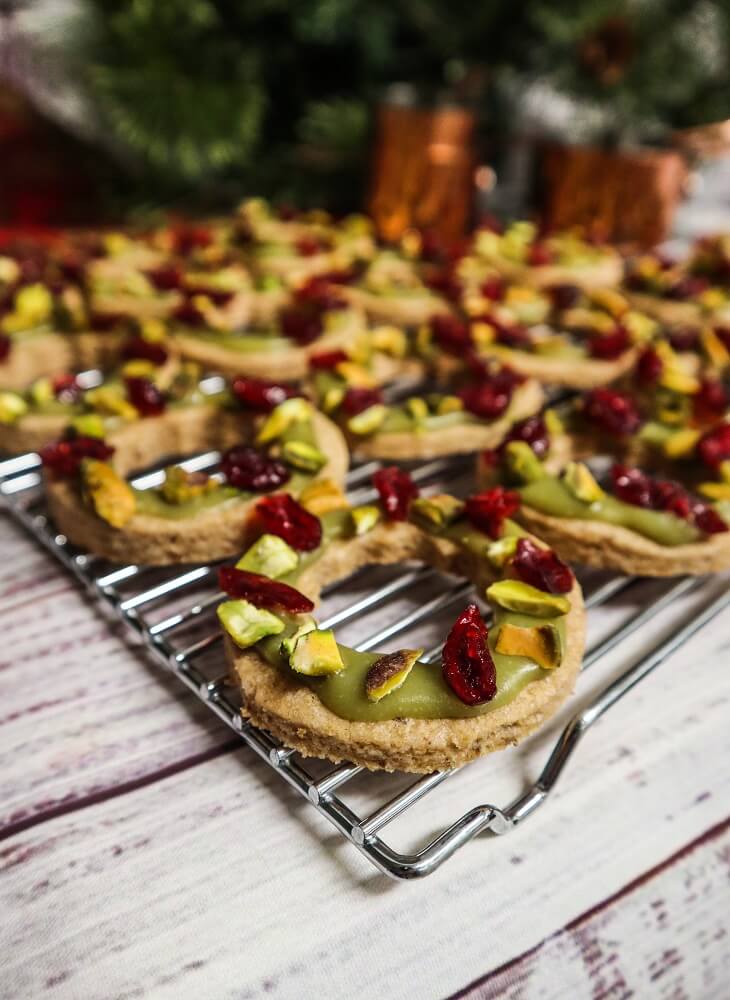 Vegan Sugar Cookie Wreaths