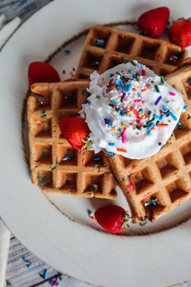 belgian waffle birthday cake