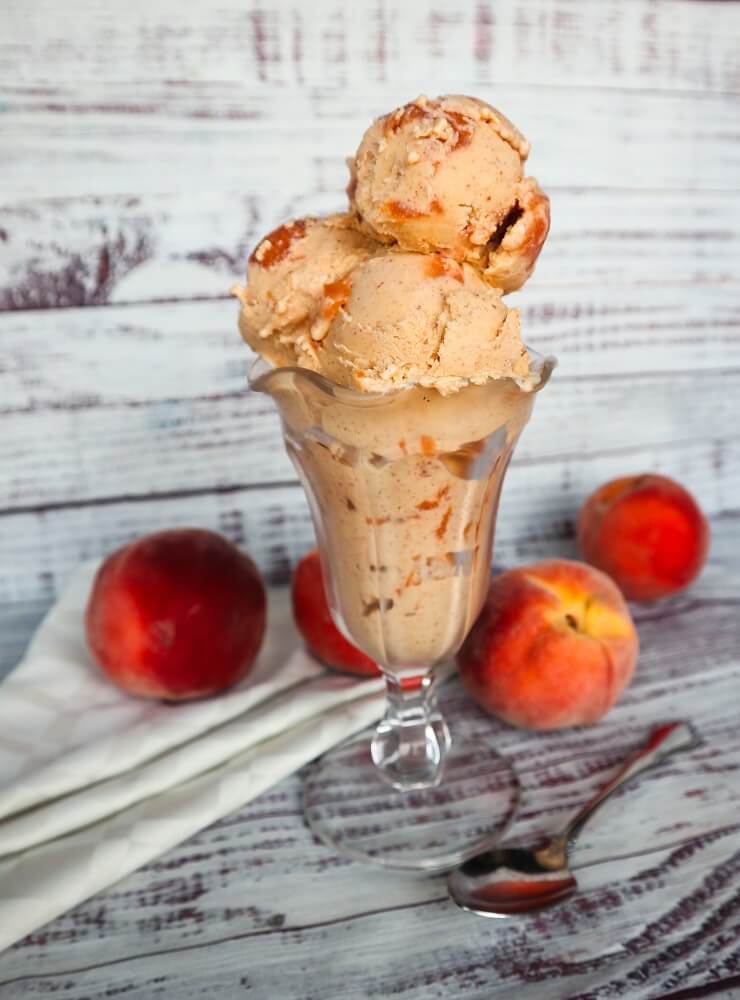 Vegan Rosewater Peach Ice Cream 