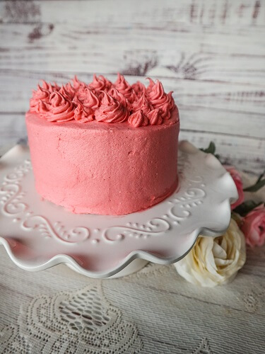 Vegan Strawberry Lemon Layer Cake