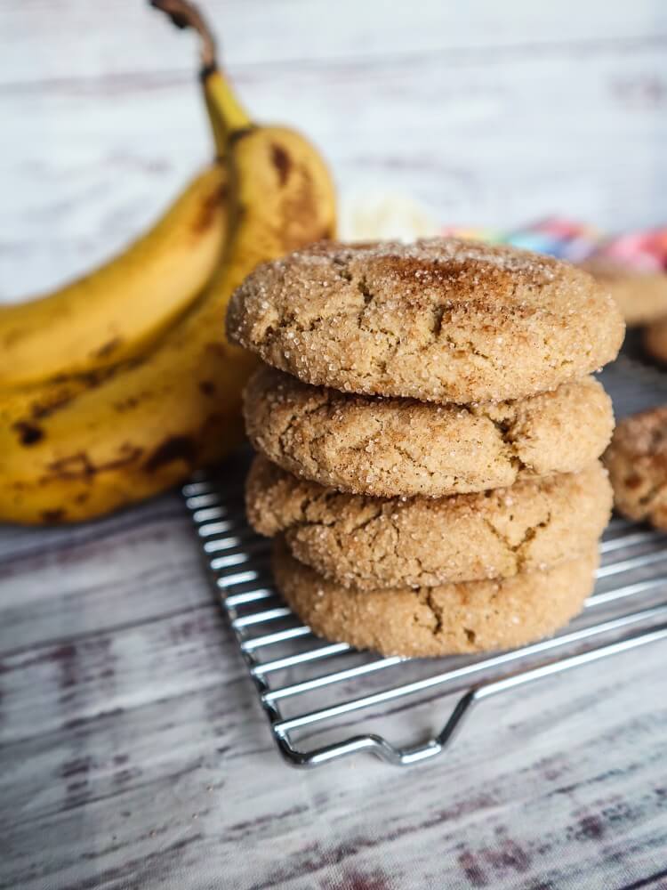 Vegan Banana Snickerdoodle Cookies