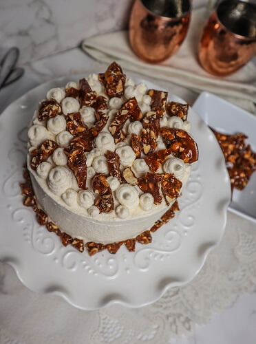 Vegan Almond Praline Cake