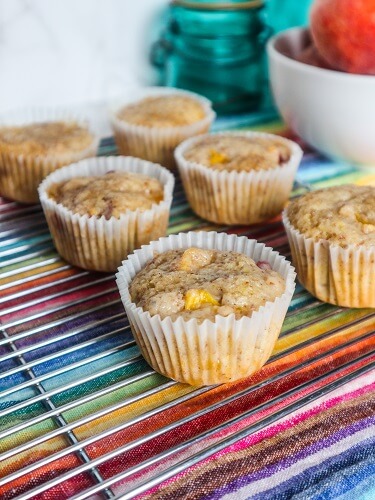 Vegan Peach Muffins