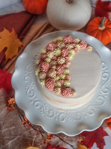 Vegan Marbled Pumpkin Layer Cake