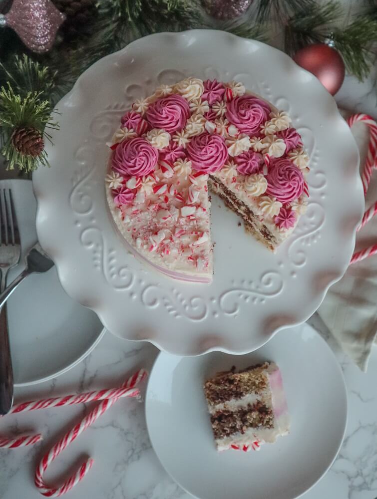 Vegan Marble Peppermint Cake