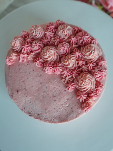 Vegan Strawberry Rosewater Cake