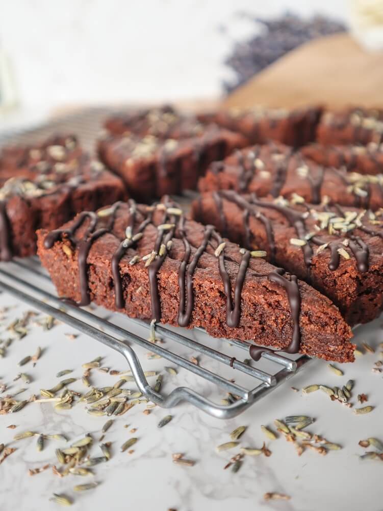 Dark Chocolate Lavender Shortbread