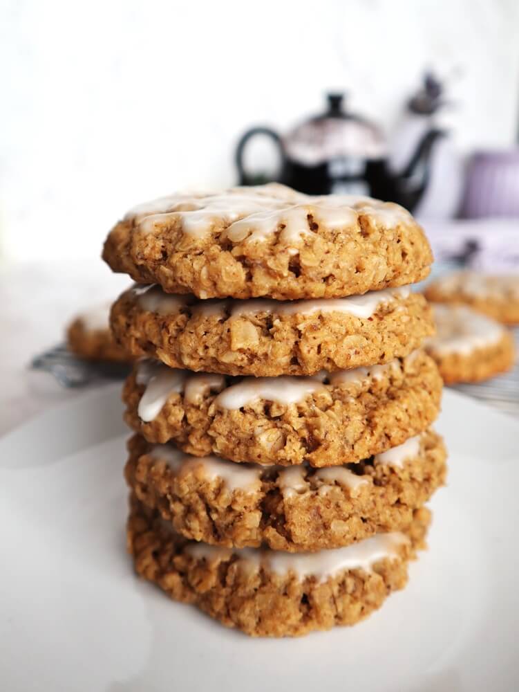 Vegan Iced Oatmeal Cookies